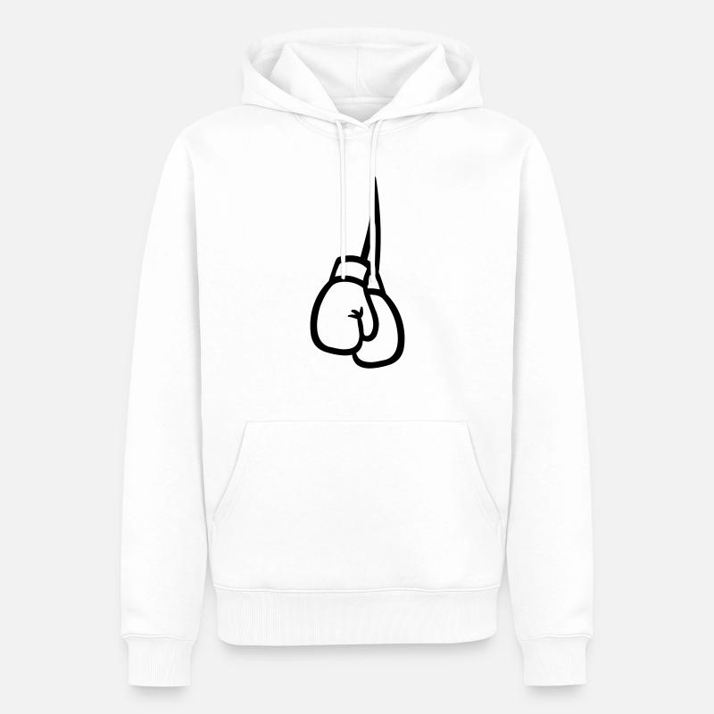 Boxen Boxhandschuhe - Männer Premium Bio Hoodie - Weiß