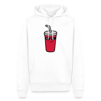 Pixel Sunglasses Cola - Men’s Premium Organic Hoodie - white - Front - Nico (187cm)