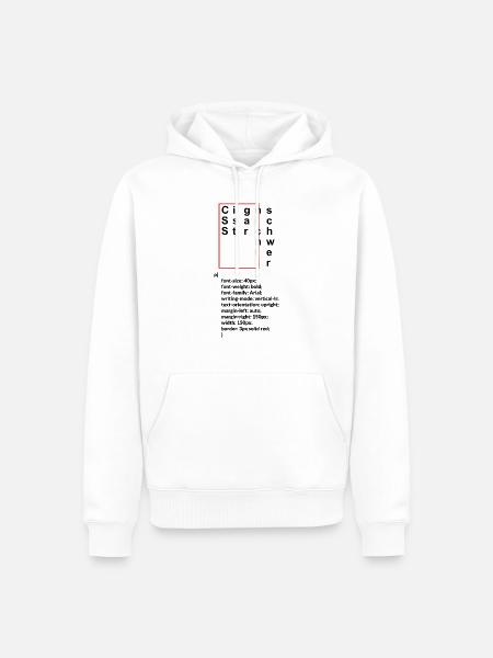 CSS ist gar nicht schwer - Männer Premium Bio Hoodie - Weiß