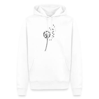 Pusteblume - Männer Premium Bio Hoodie - Weiß - Vorne - Nico (187cm)