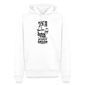 Sailor Sailing Sailboat Funny Dictons Cadeau - Sweat à capuche Premium bio Homme - blanc - Devant - Nico (187cm)