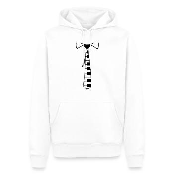 Costume Cravate Piano Instrument Touches Musique Fun - Sweat à capuche Premium bio Homme - blanc - Devant - Nico (187cm)