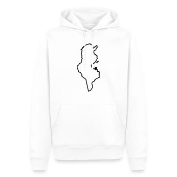 Tunisie - Sweat à capuche Premium bio Homme - blanc - Devant - Nico (187cm)