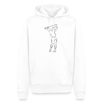 Cadeau golfeur golfeur - Sweat à capuche Premium bio Homme - blanc - Devant - Nico (187cm)