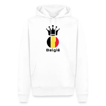 Belgique - Sweat à capuche Premium bio Homme - blanc - Devant - Nico (187cm)
