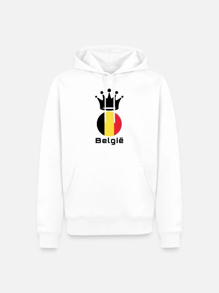 Belgium - Men’s Premium Organic Hoodie - white