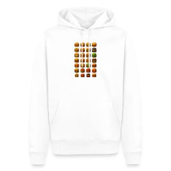 Diverse burger designs for food lovers - Men’s Premium Organic Hoodie - white - Front - Nico (187cm)