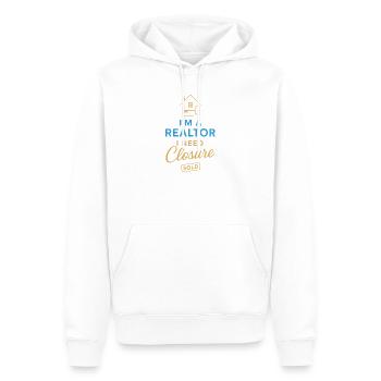Ich bin ein Immobilienmakler und brauche einen Abs - Männer Premium Bio Hoodie - Weiß - Vorne - Nico (187cm)