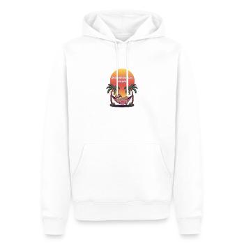Le paresseux zen - Sweat à capuche Premium bio Homme - blanc - Devant - Nico (187cm)