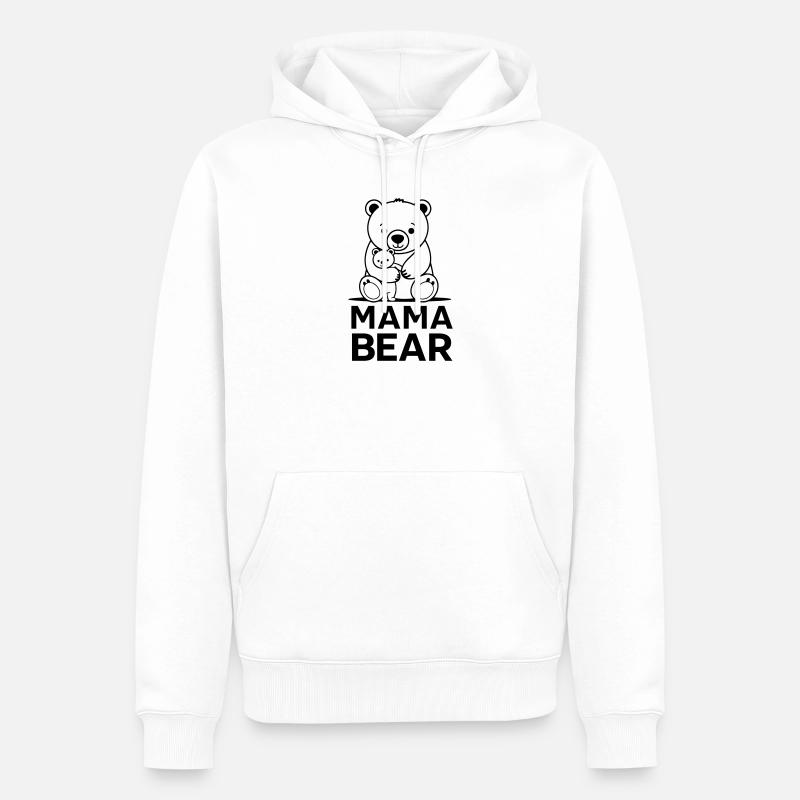 Maman ourse - Sweat à capuche Premium bio Homme - blanc
