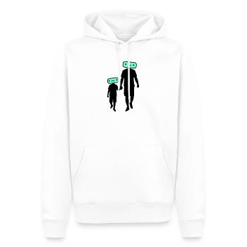 Familie Silhouette Liebe Kinder Eltern Mama Papa - Männer Premium Bio Hoodie - Weiß - Vorne - Nico (187cm)