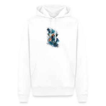 Schnellkajakfahren auf blauem Wasser - Männer Premium Bio Hoodie - Weiß - Vorne - Nico (187cm)