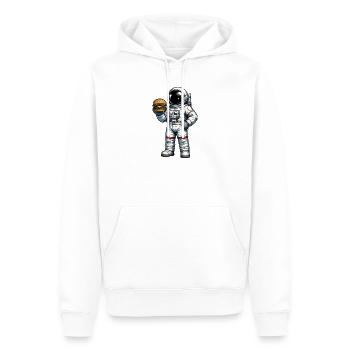 Astronaut with burger in space - Men’s Premium Organic Hoodie - white - Front - Nico (187cm)