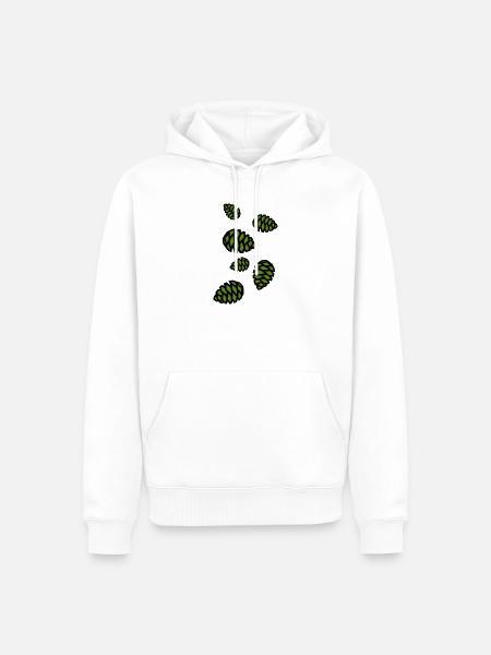 Tannenzapfen Symbol - Männer Premium Bio Hoodie - Weiß