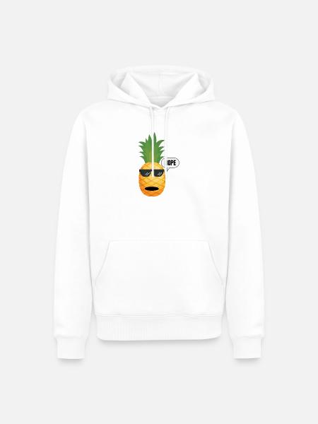 Annanas_Spruch-_Nope - Männer Premium Bio Hoodie - Weiß