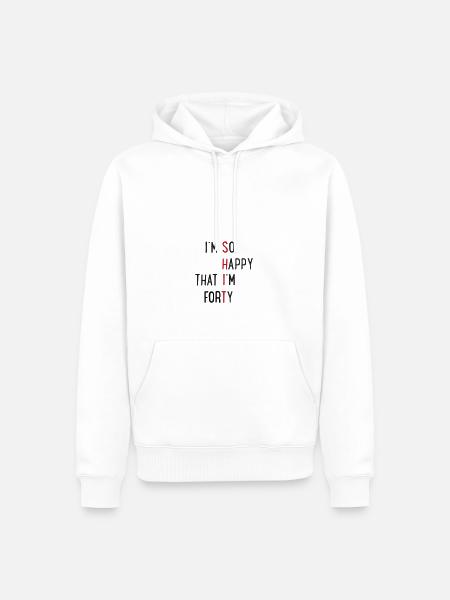 40 - Men’s Premium Organic Hoodie - white