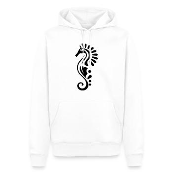 Seepferdchen - Männer Premium Bio Hoodie - Weiß - Vorne - Nico (187cm)