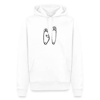 Pregnancy Safety Pins - Men’s Premium Organic Hoodie - white - Front - Nico (187cm)