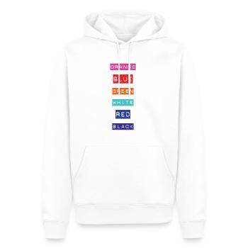 Crazy Rainbow Weird Colors - People will flip out! - Männer Premium Bio Hoodie - Weiß - Vorne - Nico (187cm)