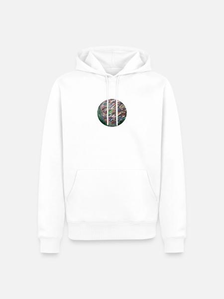 Gesicht Wald - Männer Premium Bio Hoodie - Weiß