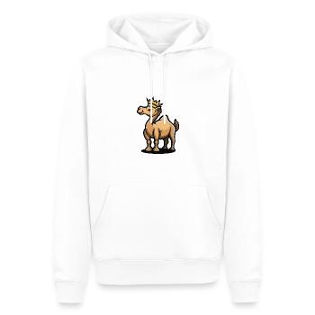 Couronne de bande dessinée de chameau - Sweat à capuche Premium bio Homme - blanc - Devant - Nico (187cm)