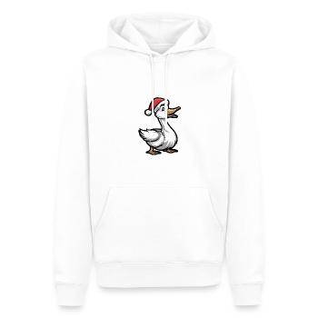Noël de l’oie - Sweat à capuche Premium bio Homme - blanc - Devant - Nico (187cm)