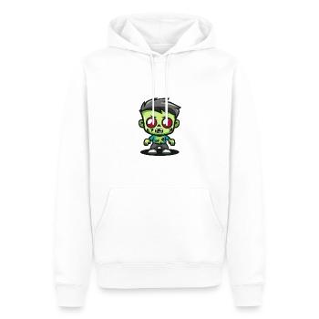 Zombie Halloween Dessin animé effrayant - Sweat à capuche Premium bio Homme - blanc - Devant - Nico (187cm)