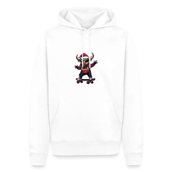 Stier Weihnachten Lustig - Männer Premium Bio Hoodie - Weiß - Vorne - Nico (187cm)
