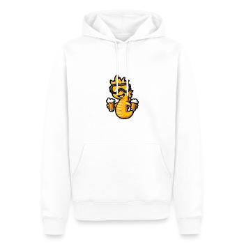 Seepferd Ski Bier - Männer Premium Bio Hoodie - Weiß - Vorne - Nico (187cm)