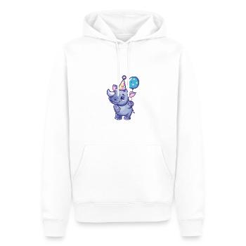 Nashorn Geburtstag Baby - Männer Premium Bio Hoodie - Weiß - Vorne - Nico (187cm)