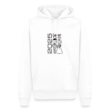 Hochzeit Game Over 2025 Bräutigam Braut - Männer Premium Bio Hoodie - Weiß - Vorne - Nico (187cm)