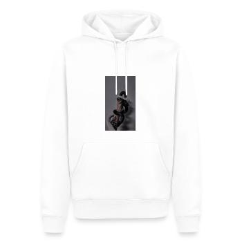 Schlange - Männer Premium Bio Hoodie - Weiß - Vorne - Nico (187cm)
