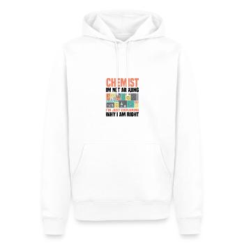 Chemie - Männer Premium Bio Hoodie - Weiß - Vorne - Nico (187cm)