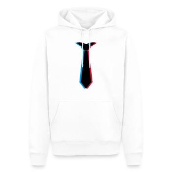 3d_krawatte_3c - Sweat à capuche Premium bio Homme - blanc - Devant - Nico (187cm)