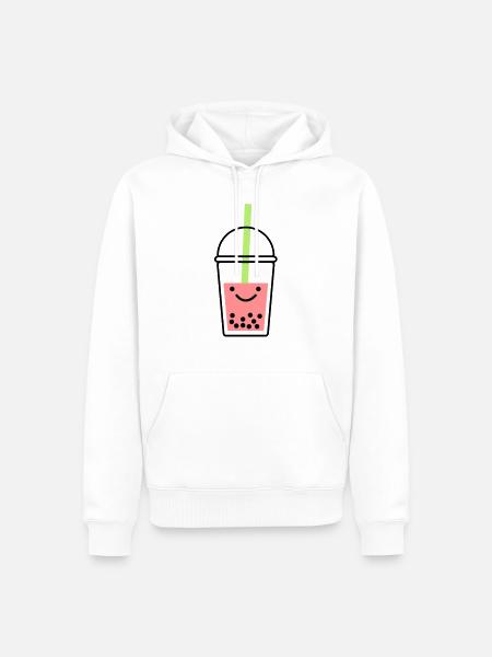 Bubble Tea - Men’s Premium Organic Hoodie - white