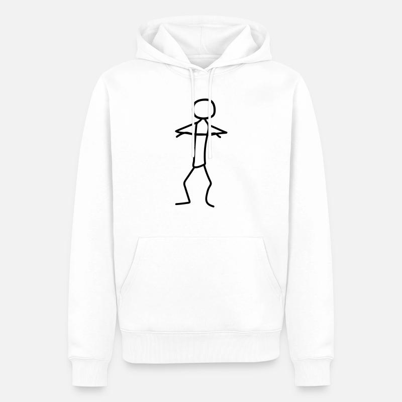 skeptisch strichmaennchen beleidigt arme verschrae - Männer Premium Bio Hoodie - Weiß