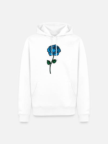 blue__rose - Men’s Premium Organic Hoodie - white