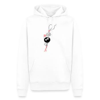 Gri gri brings good luck charcoal - Men’s Premium Organic Hoodie - white - Front - Nico (187cm)