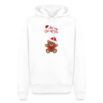 2 - Männer Premium Bio Hoodie - Weiß - Vorne - Nico (187cm)