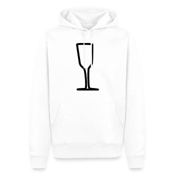 sektglas 1 - Männer Premium Bio Hoodie - Weiß - Vorne - Nico (187cm)