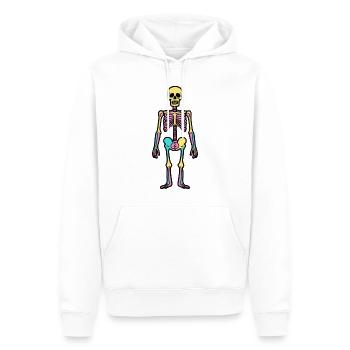 Skelett Comic Halloween Symbol - Männer Premium Bio Hoodie - Weiß - Vorne - Nico (187cm)