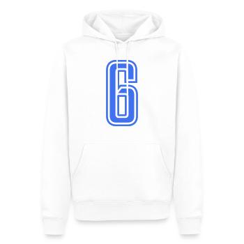 6 - Männer Premium Bio Hoodie - Weiß - Vorne - Nico (187cm)