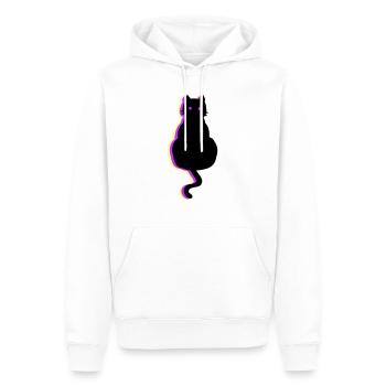 Glow Cat Pink - Men’s Premium Organic Hoodie - white - Front - Nico (187cm)
