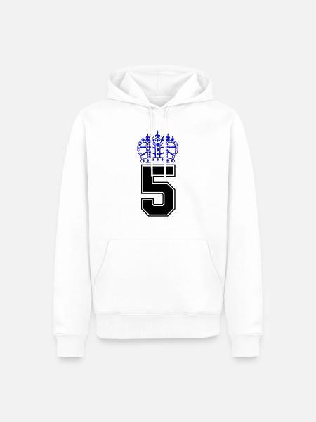 5 krone - Männer Premium Bio Hoodie - Weiß