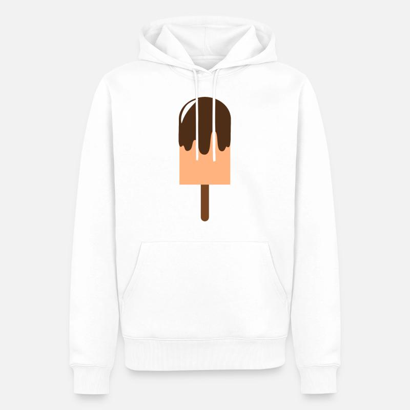 Eis - Männer Premium Bio Hoodie - Weiß