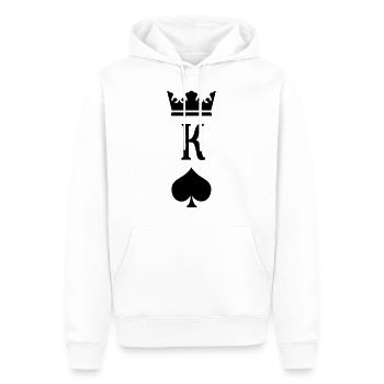 King Pik - Men’s Premium Organic Hoodie - white - Front - Nico (187cm)