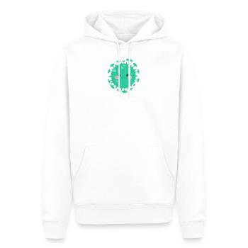 Virus - Sweat à capuche Premium bio Homme - blanc - Devant - Nico (187cm)