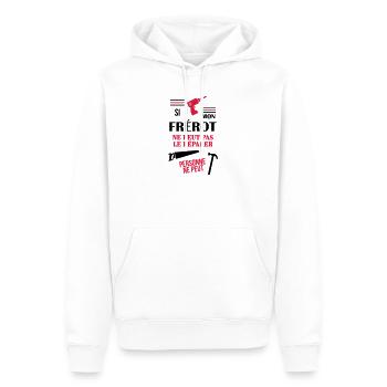Bruder Brother Baby Geburtstag Geburt Familie - Männer Premium Bio Hoodie - Weiß - Vorne - Nico (187cm)