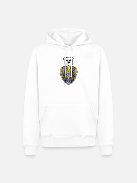 Ritter Eisbär cool Bär Polarbär - Männer Premium Bio Hoodie - Weiß