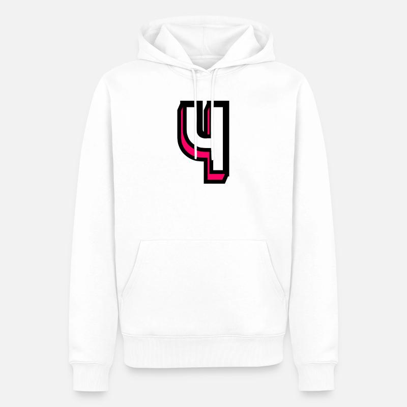 4 ANS,4e ANNIVERSAIRE,ANNIVERSAIRE 4 ANS - Sweat à capuche Premium bio Homme - blanc